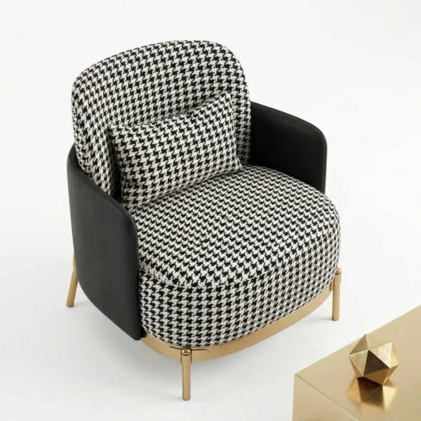 Nova Houndstooth 1 Seater Regular Feature Chair