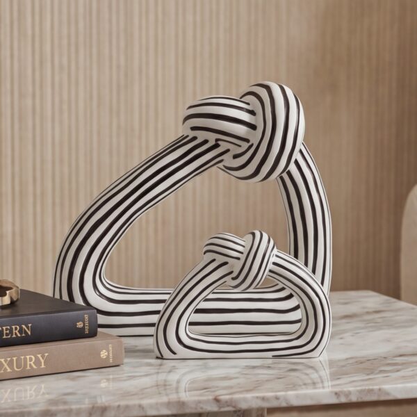 TWISTED KNOT TABLE ACCENT DECOR SET OF 2