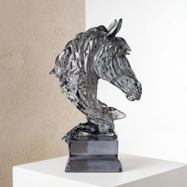 LUXURY DANISH RESIN HORSE HEAD BLUE - TURQUOISE